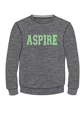 Sweatshirt Grey x Green adult sizes (XS-4XL)