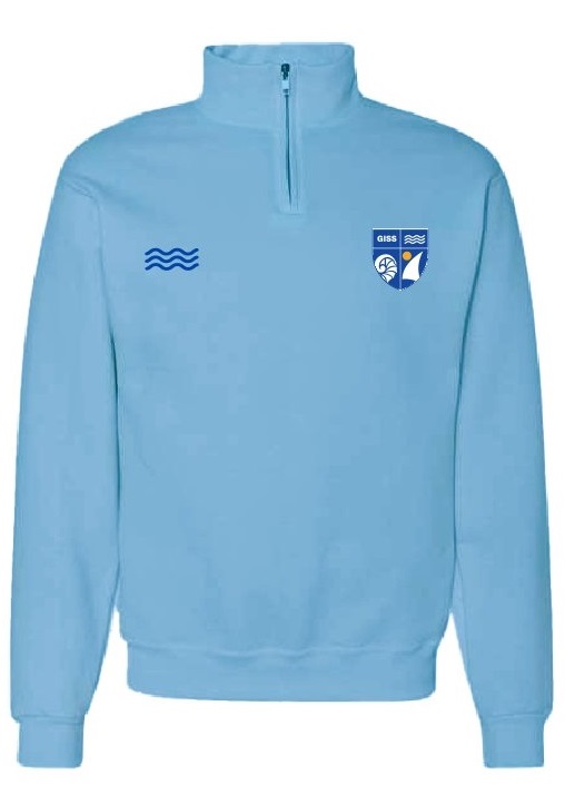 Long Sleeve Quarter Zip  (Light Blue)