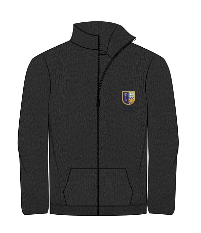 Jacket Fleece Grey (3-14) and adult sizes (XS-M)