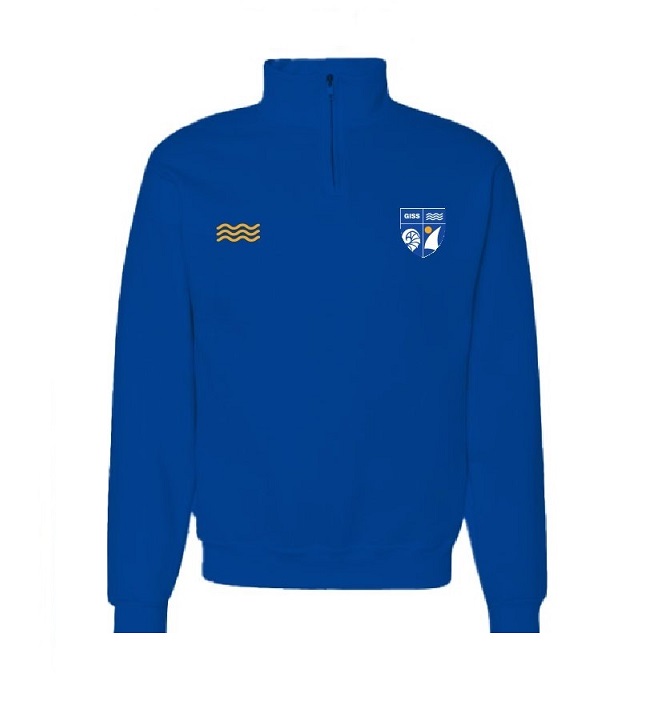 Long Sleeve Quarter Zip (12-14)and(XS-L)(Dark Blue)