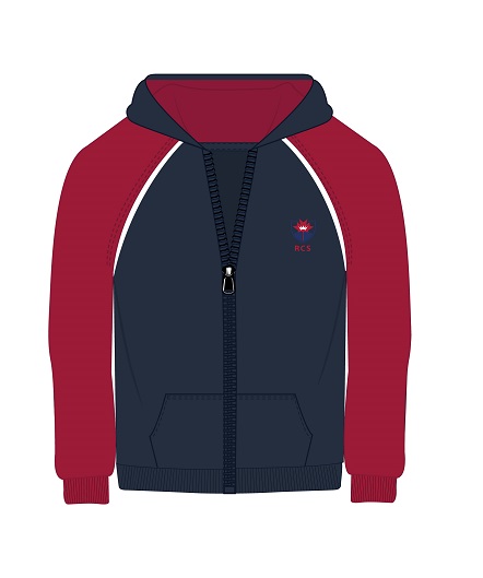 PE Jacket Red x Indigo (2-14) and adult sizes (XS-2XL)
