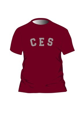 PE T-Shirt S.S. Burgundy adult sizes (XS-6XL)