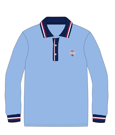 Polo Shirt L.S. Blue (2-6)