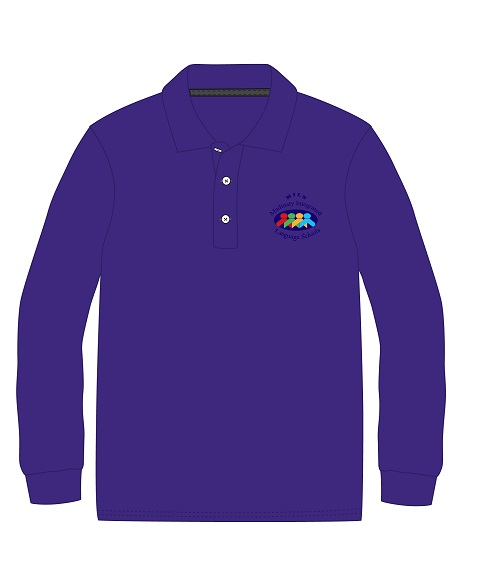 Polo Shirt L.S. Purple adult sizes (XS-L)
