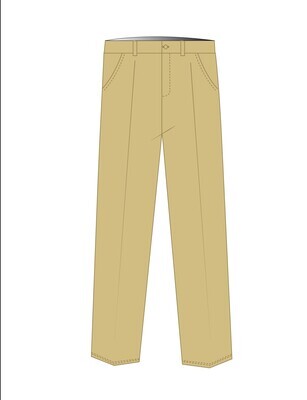 Trousers Elastic Waist Beige (3-14)