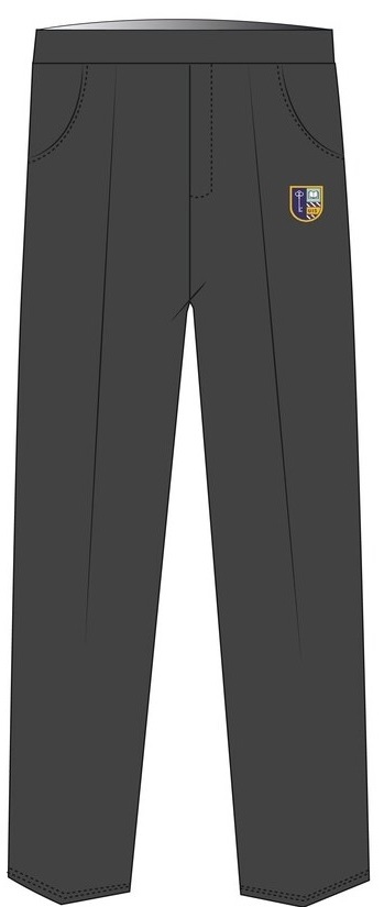 Trousers Elastic Waist Grey (3-14)