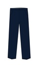 Trousers Elastic Waist Navy (2-7)