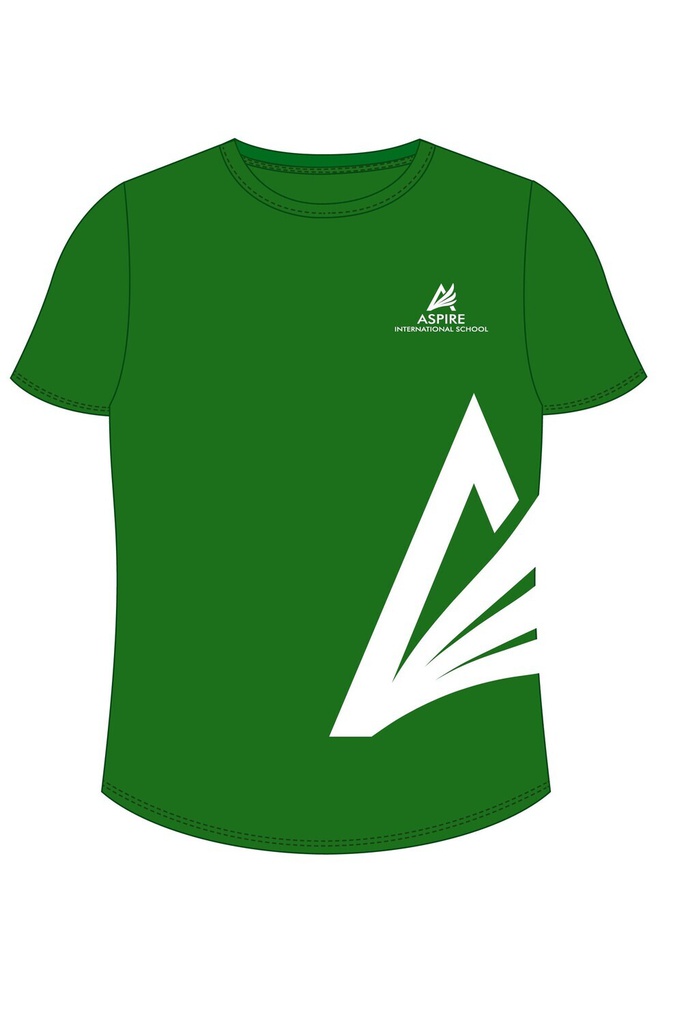 House T-Shirt S.S. Green adult sizes (XS-3XL)