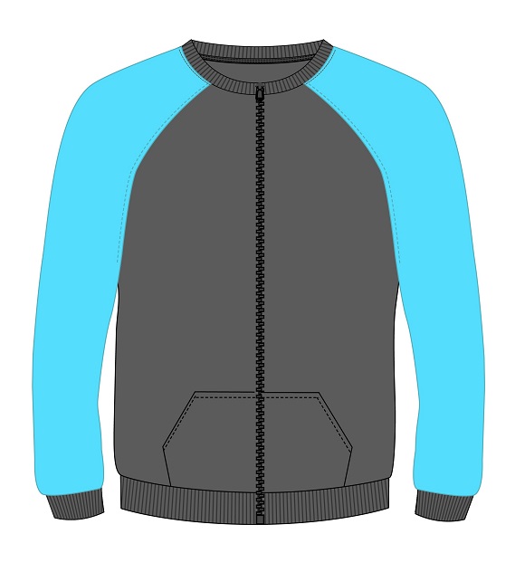 PE Jacket Grey x Turquoise (3-14)