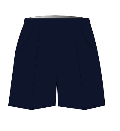 Shorts Elastic Waist Navy (2-7)