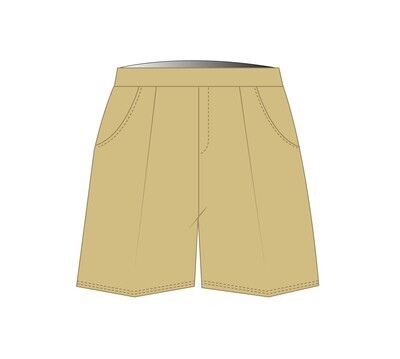 Shorts Elastic Waist Beige (3-14)