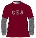 PE T-Shirt L.S. Burgundy (3-14)