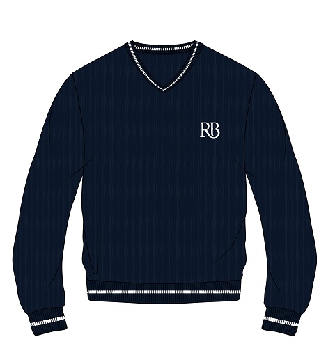 Pullover Navy x White  (Cotton - Acrylic)(2-16)