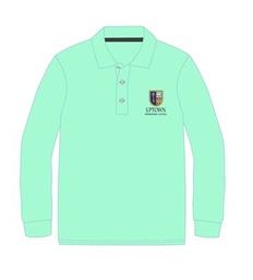 [268] Polo Shirt L.S. Aqua adult sizes (XS-XL)