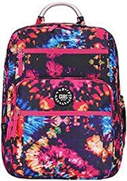 Senior Student Backpack Deep Black/Fuchia Tie DYE