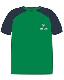PE T-Shirt S.S. Green x Indigo  adult sizes (XS-3XL)