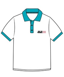 Polo Shirt S.S. White x Green adult sizes (XS-2XL)