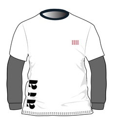 PE T-Shirt L.S. White  adult sizes (XS-2XL)