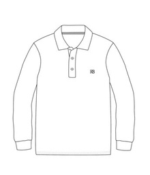 [271] Polo Shirt L.S. White (2-16)