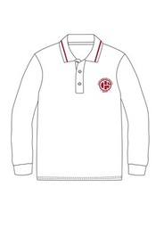 [187] Polo Shirt L.S. White (5-10)
