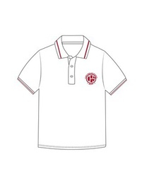 [187] Polo Shirt S.S. White-CES (4-12)