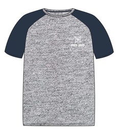 [256] PE T-Shirt S.S. Grey x Indigo (3-14)