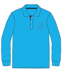 [256] Polo Shirt L.S. Turquoise (4-14)