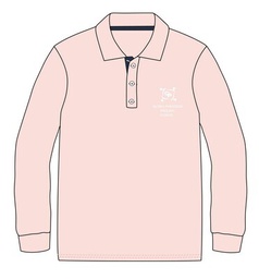 [256] Polo Shirt L.S. Pink (3-7)