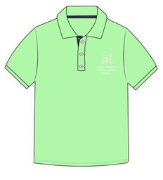 [256] Polo Shirt S.S. Green (3-14) and adult sizes (XS-S)