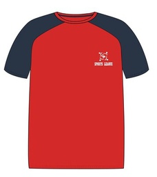 PE T-Shirt S.S. Red x Indigo adult sizes (XS-XL)