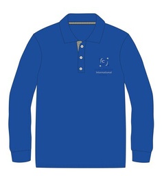 [257] Polo Shirt L.S. Blue adult sizes (XS-2XL)