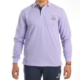 [257] Polo Shirt  L.Sleeve (adult Sizes) (Purple )  