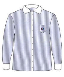 [259] Shirt L.S. Purple Stripes (12-14)