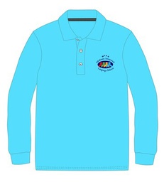 Polo Shirt L.S. Turquoise (5-14) and adult sizes (XS)