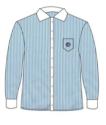 Shirt L.S. Turquoise Stripes adult sizes (XS-5XL)