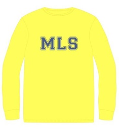 [262] PE T-Shirt L.S. Yellow adult sizes (XS-3XL)