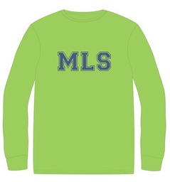 [262] PE T-Shirt L.S. Green adult sizes (XS-3XL)