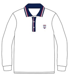 [263] Polo Shirt L.S. White (3-14)
