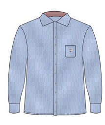 [264] Shirt L.S. Blue adult sizes (XS-6XL)