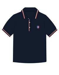 [265] Polo Shirt S.S. Navy (2-14 )