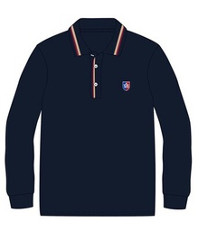 [265] Polo Shirt L.S. Navy (3 - 14)