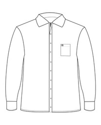 [270] Shirt L.S. White adult sizes (XS-5XL)