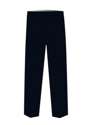 [271] Trousers Elastic Waist Navy (2-7)