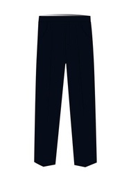 [271] Trousers Elastic Waist Navy (2-8)