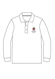 [245] Polo Shirt L.S. White (2-14)