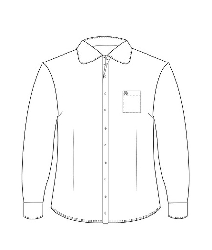 Shirt L.S. White adult sizes (XS-5XL)