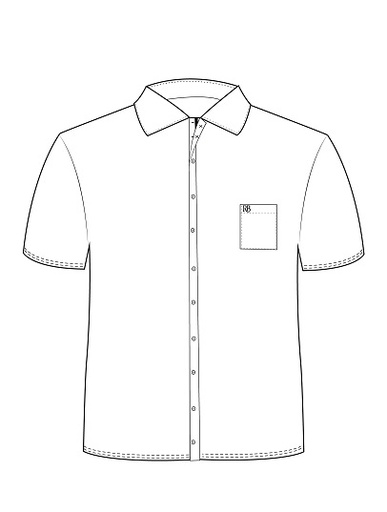 Shirt S.S. White adult sizes (XS-5XL)