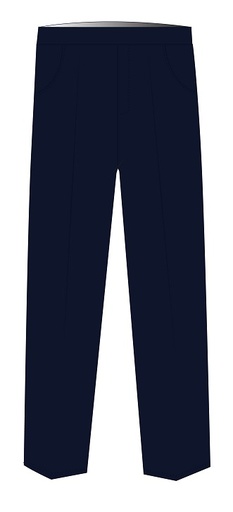 [263] Trousers Elastic Waist Navy (2-7)