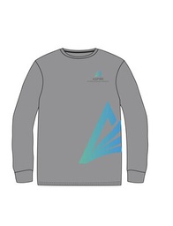 [244] PE T-Shirt L.S. Grey adult sizes (XS-5XL)